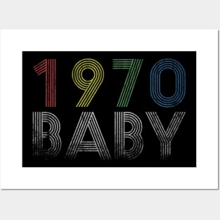 Retro Vintage Distressed 49th Birthday Gift 1970 Baby Posters and Art